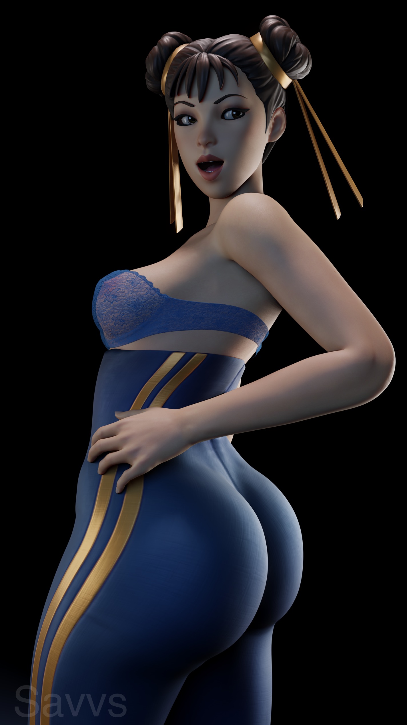 3d, asian female, ass, ass focus, ass up, breasts, chun-li, chun-li (fortnite), female, female only, fortnite, fortnite: battle royale, leggings, legs, savvs, savvs0, solo, street fighter, street fighter 6, thighs, video games, yoga pants