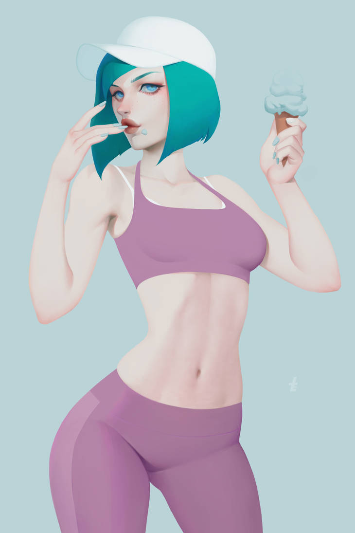 1girls, ela (rainbow six), female, no eyewear, rainbow six, rainbow six siege, short hair, sports bra, tagme, tom clancy, yoga pants