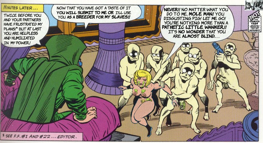 blofeld breasts fantastic_four invisible_woman marvel mole_man penis straight_hair sue_storm text