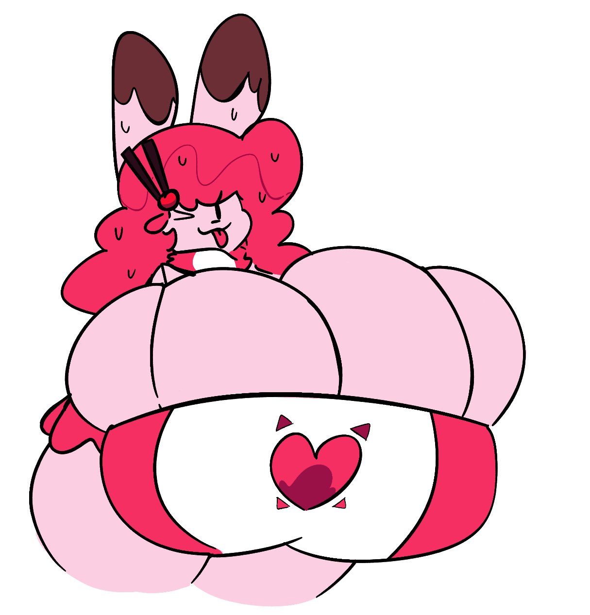 bonnie_bubblegum breast_expansion female huge_breasts ittykittytitty rabbit tagme thick_thighs tongue_out wide_hips wink