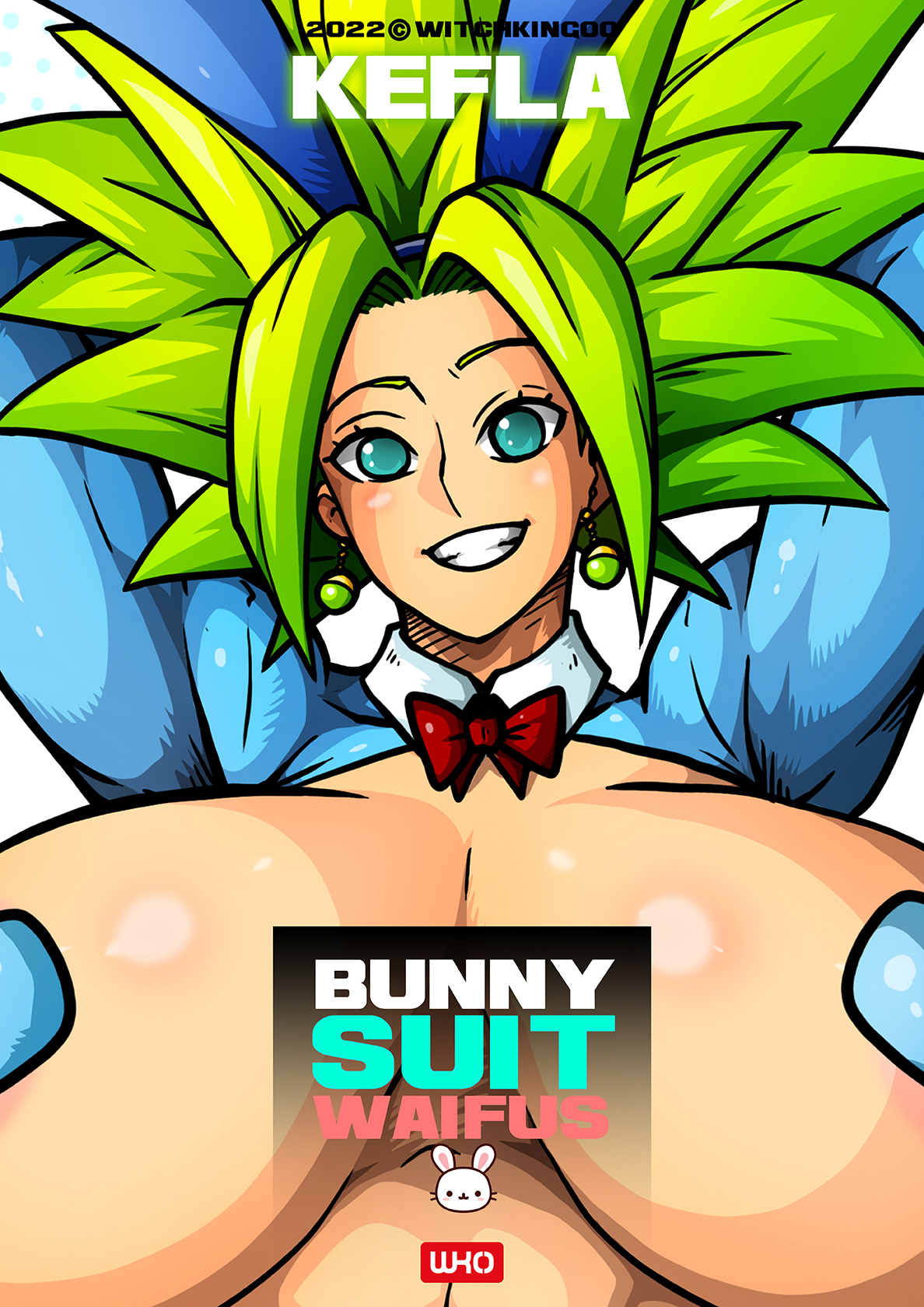 1girls, alien, alien girl, artist name, big breasts, breasts, busty, dragon ball, dragon ball super, dragon ball z, eyes, female, green eyes, green hair, hair, hips, huge breasts, humanoid, kefla, large breasts, legendary super saiyan, light skin, light-skinned female, saiyan, shounen jump, super saiyan, super saiyan 2, toei animation, top heavy, upper body, voluptuous, watermark, wide hips, witchking00