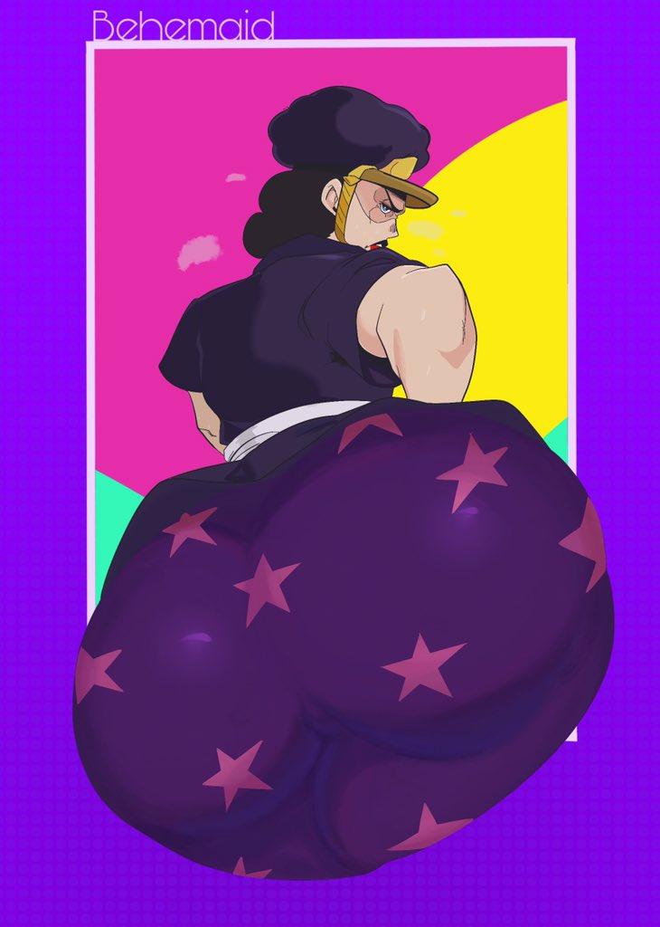 1girls ass ass_focus behemaid big_ass black_hair breasts bubble_ass bubble_butt female female_focus female_only huge_ass human jojo's_bizarre_adventure jojolion kei_nijimura light-skinned_female light_skin long_hair massive_ass shounen_jump thick_ass tight_pants