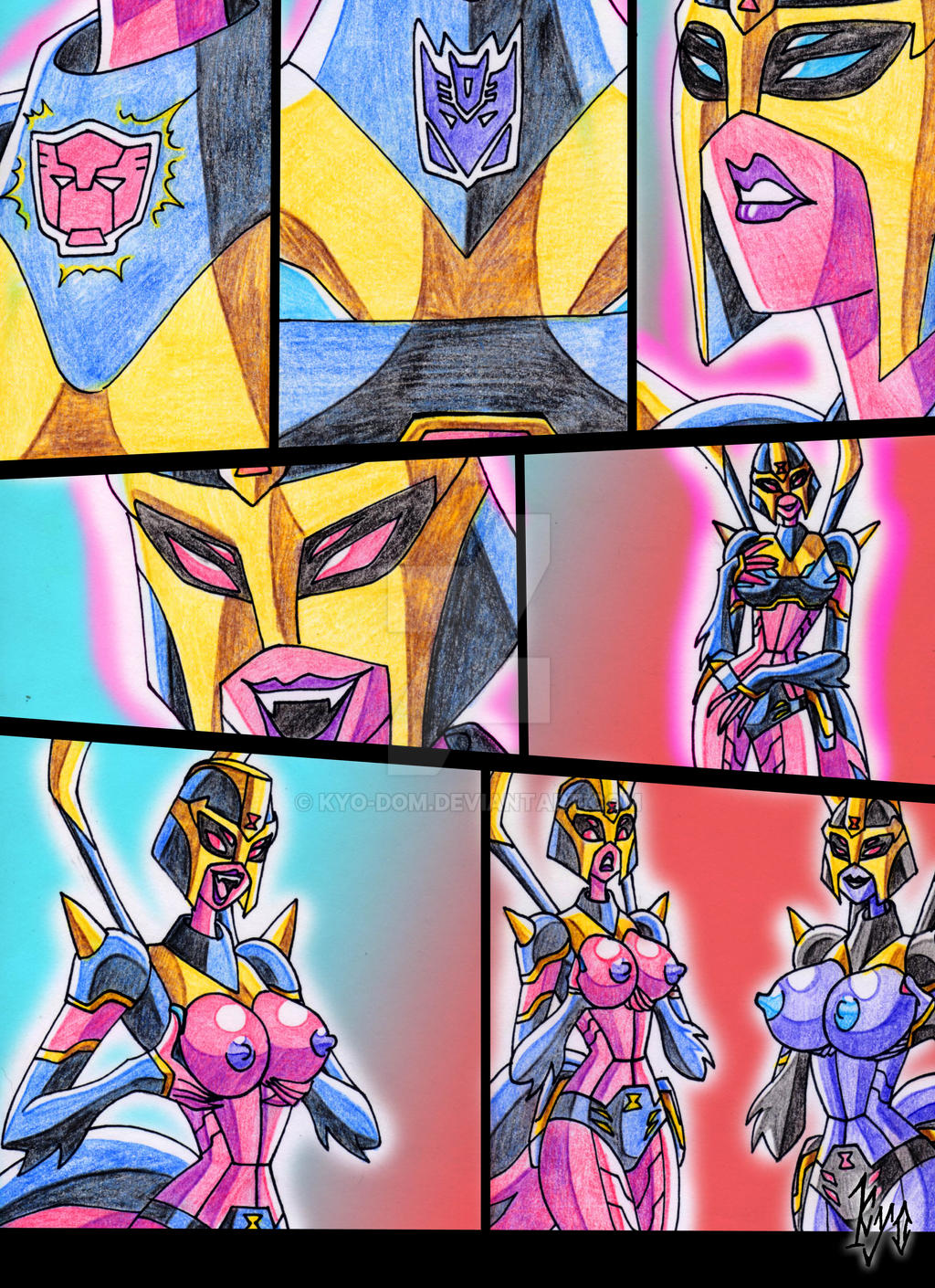 2girls 4_eyes alien alien_girl big_breasts blackarachnia blue_nipples breasts breasts_out busty comparing_breasts curvaceous curves curvy curvy_body curvy_female curvy_figure kyo-domesticfucker machine multiple_girls optimus_prime purple_body purple_lips purple_lipstick purple_nipples purple_skin red_body red_eyes red_skin robot robot_girl rule_63 transformers transformers_animated