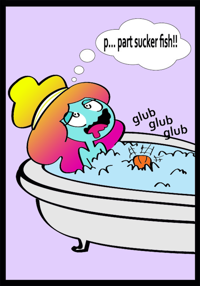 anthro bath bubbles cartoon_network cunnilingus darwin_watterson female headband looking_pleasured male male/female naughtycartoonist rachel_wilson the_amazing_world_of_gumball