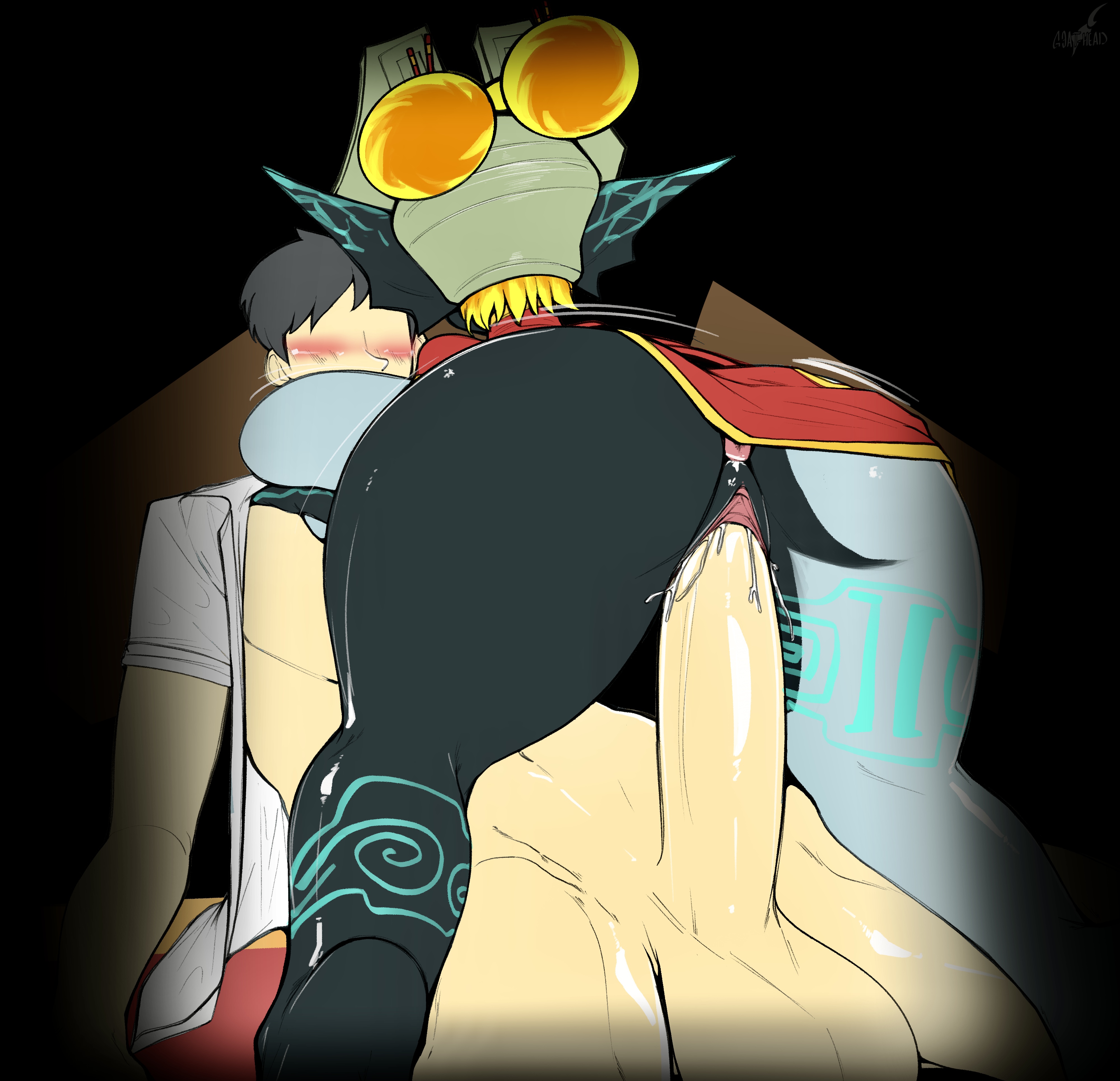 1boy, 1girls, breasts, busty, female, goat-head (artist), hourglass figure, imp midna, male, midna, nintendo, public use, shortstack, tagme, the legend of zelda, twilight princess, wide hips