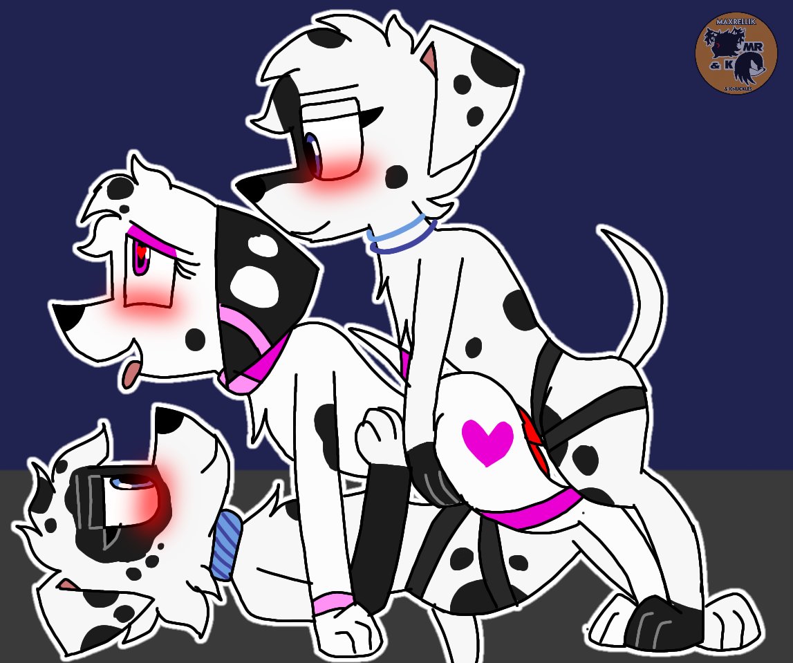 101_dalmatian_street 101_dalmatians canid canine canis collar dee_dee_(101_dalmatians) dildo disney dizzy_(101_dalmatians) domestic_dog duo fan_character female feral male male/female mammal sex sex_toy strap-on unknown_artist