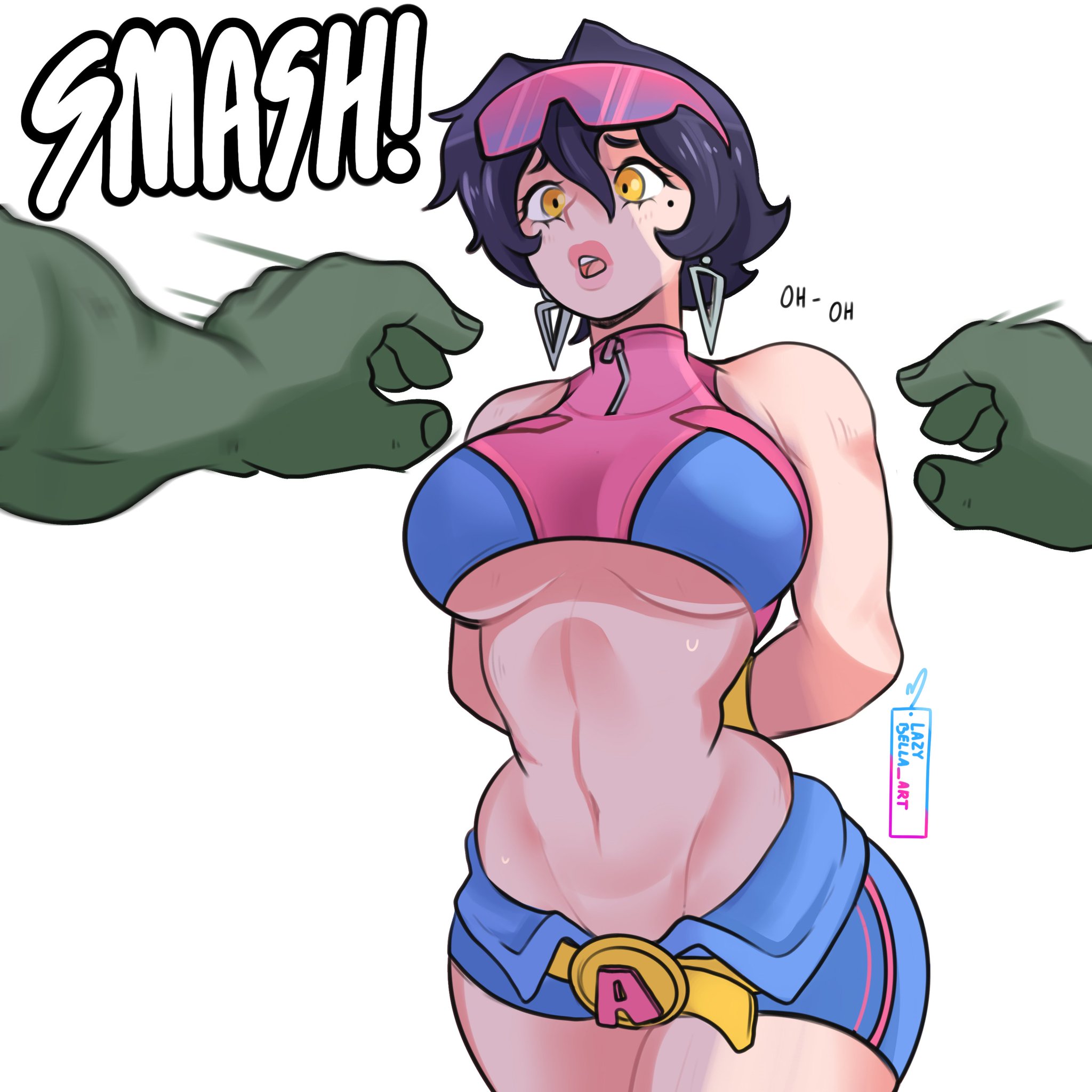 2d, big breasts, feet, female, female focus, hulk, hulk (marvel rivals), hulk (series), imminent sex, jubilation lee, jubilee, jubilee (marvel rivals), lazybella, marvel, marvel rivals, midriff, straight, thick thighs, voluptuous