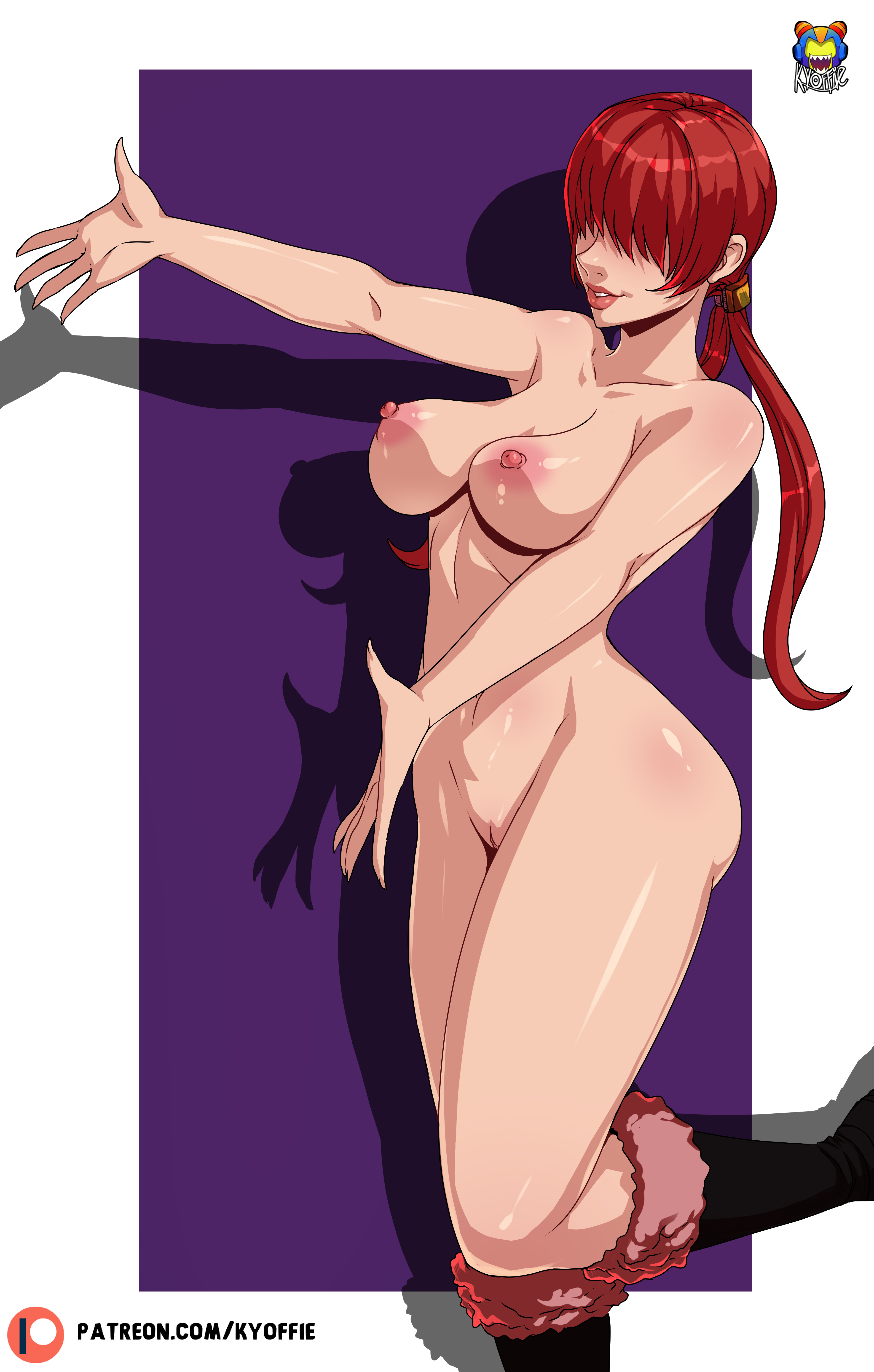 breasts, busty, cleavage, female, hourglass figure, king of fighters, kyoffie, nude, red hair, shermie (kof), skimpy, skimpy clothes, snk, tagme, uncensored, wide hips