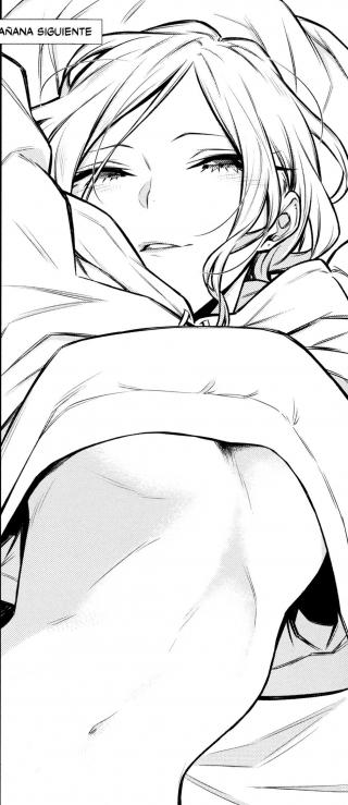 1girls, anna anjou, artist request, black and white, breasts, comic, female, female only, indoors, laying on bed, manga, navel, on bed, provocative, shirt up, small breasts, solo, solo focus, yancha gal no anjou-san