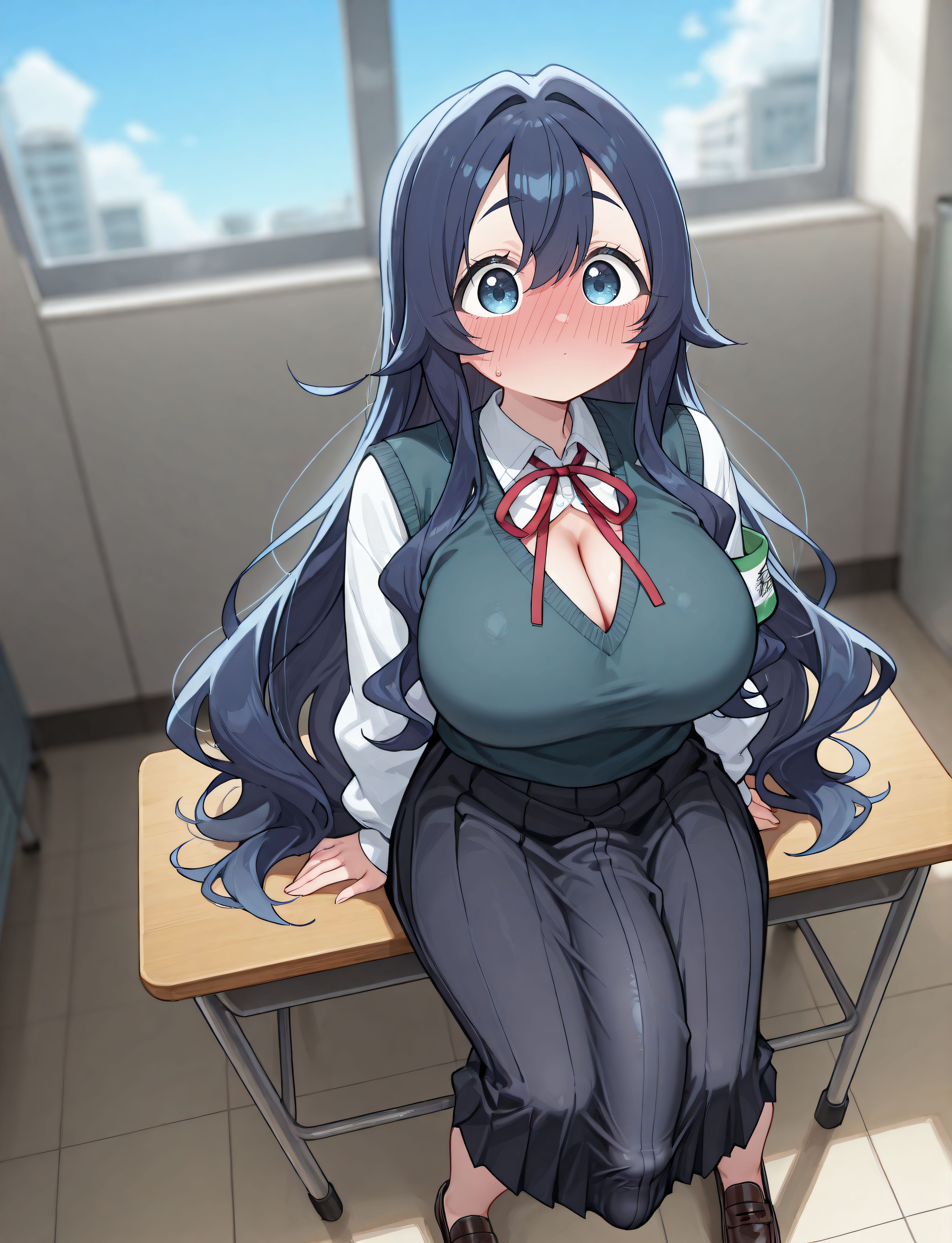1futa, ai generated, balls, big ass, big balls, blush, breasts, futa only, futanari, grapesss, huge cock, intersex, kimi no koto ga dai dai dai dai daisuki na 100-nin no kanojo, large penis, penis, testicles, thighs, uncensored, yoshimoto shizuka