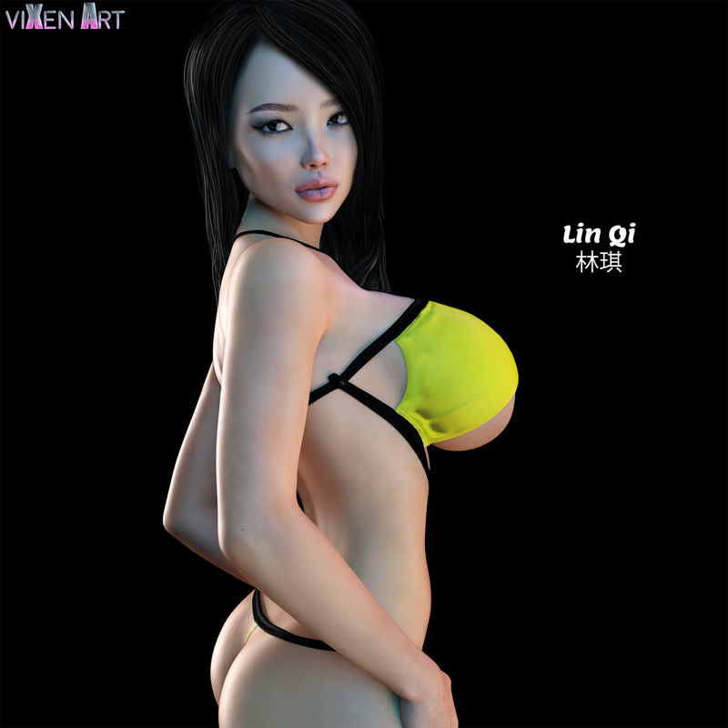 1girls 3d asian asian_female ass beauty_mark black_hair breasts busty clothing curvy female highres hips hourglass_figure human light-skinned_female light_skin lin_qi lips lipstick long_hair original original_character prizm1616 solo thick_thighs underboob upper_body vixenart vixenart3d voluptuous watermark wide_hips