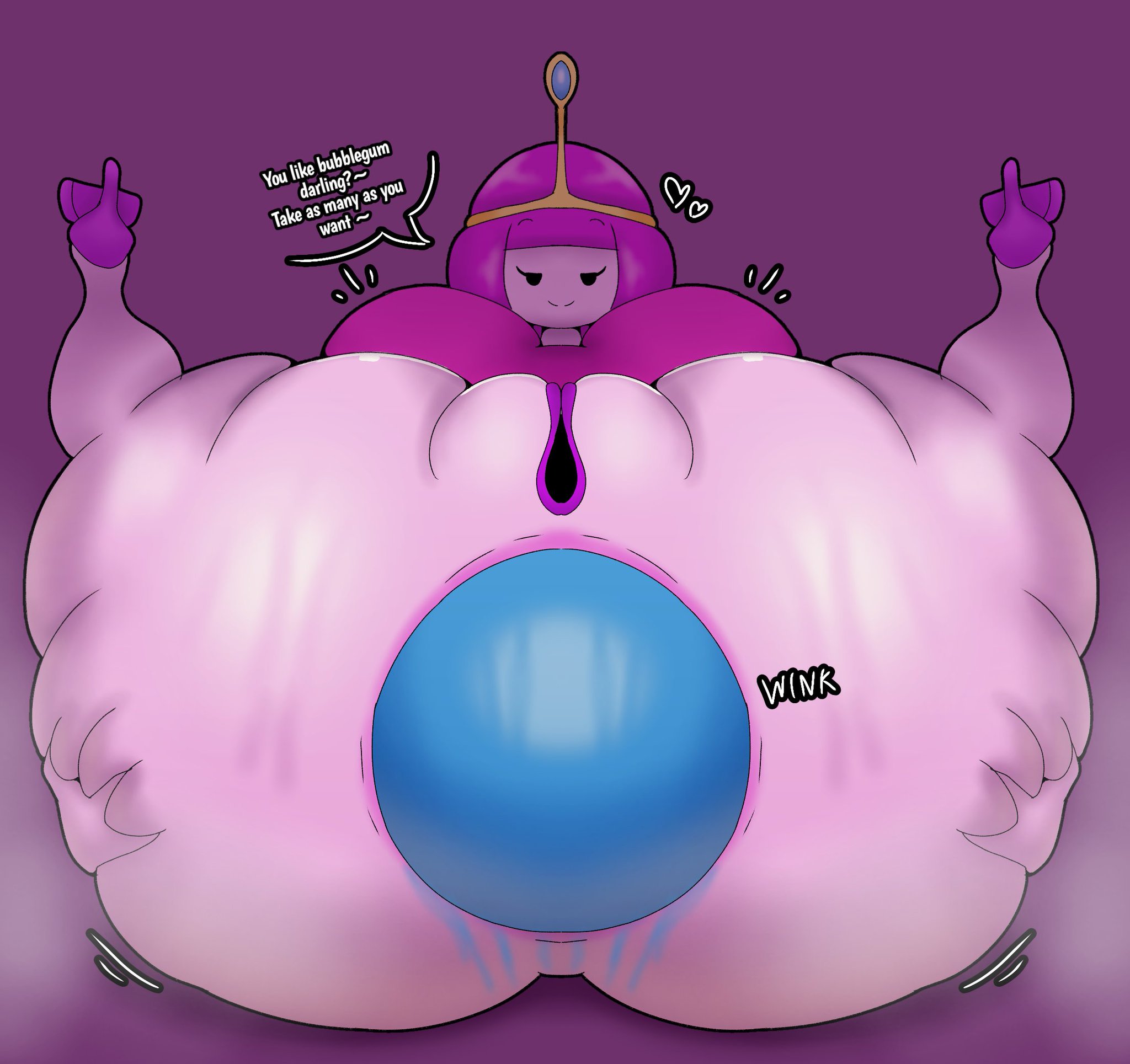 1girls, adventure time, anal, anal beads, anal insertion, anal penetration, anus, breasts, candy, candy girl, candy in ass, cartoon network, cartoon network studios, english text, female, female only, frederator studios, gumball (candy), hyper, hyper ass, hyper breasts, hyper butt, hyper hips, hyper thighs, looking at viewer, princess bubblegum, pushing hard, pushing out, pushing out anal beads, pussy, speech bubble, stretching, stretching anus, thedeathcrow05, uncensored