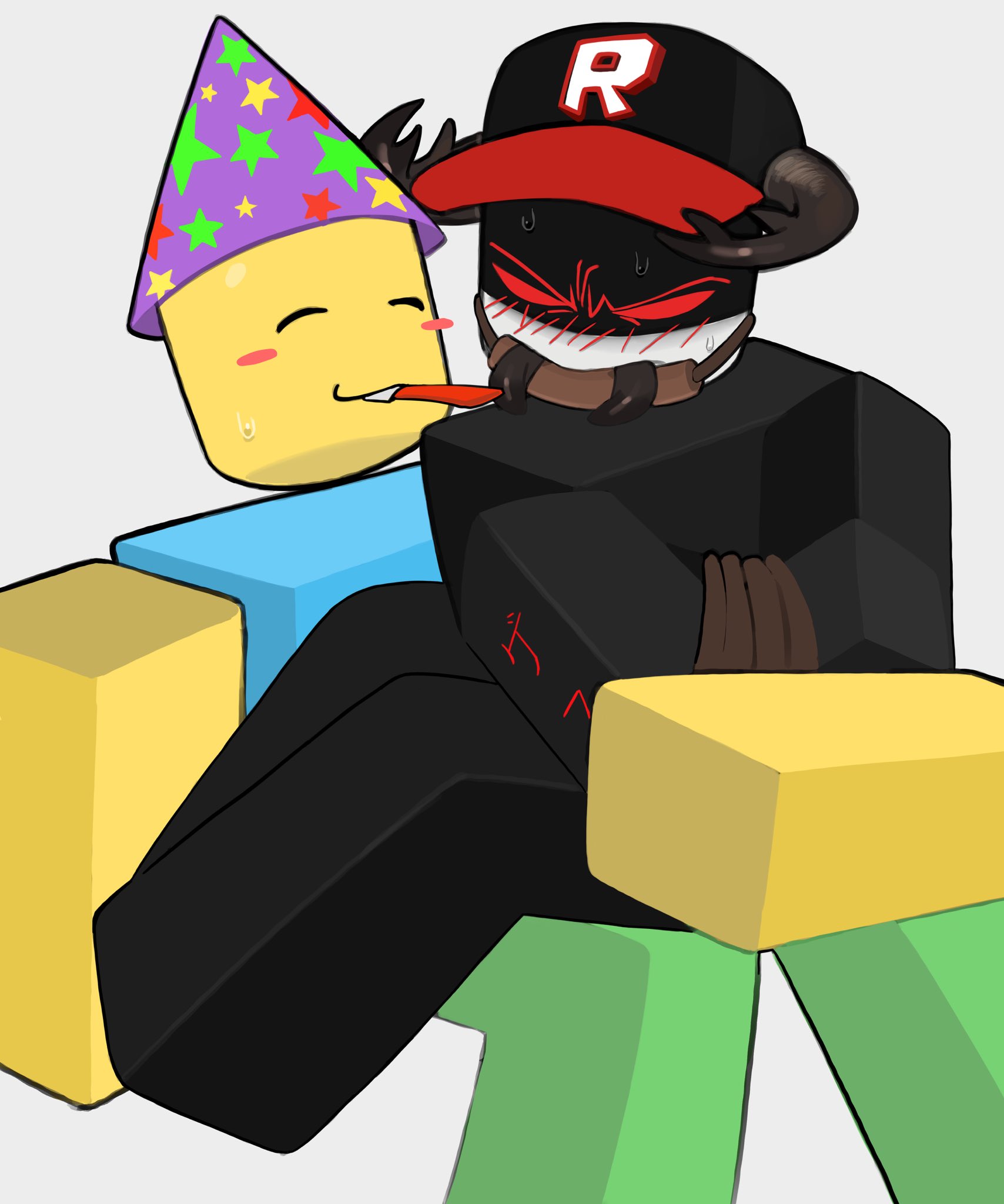 bad id, blocky body, digital media (artwork), dubcon, male, no sex, pest (regretevator), poob (regretevator), regretevator, roblox, roblox game, robloxian, ropes, tagme, twingkiki