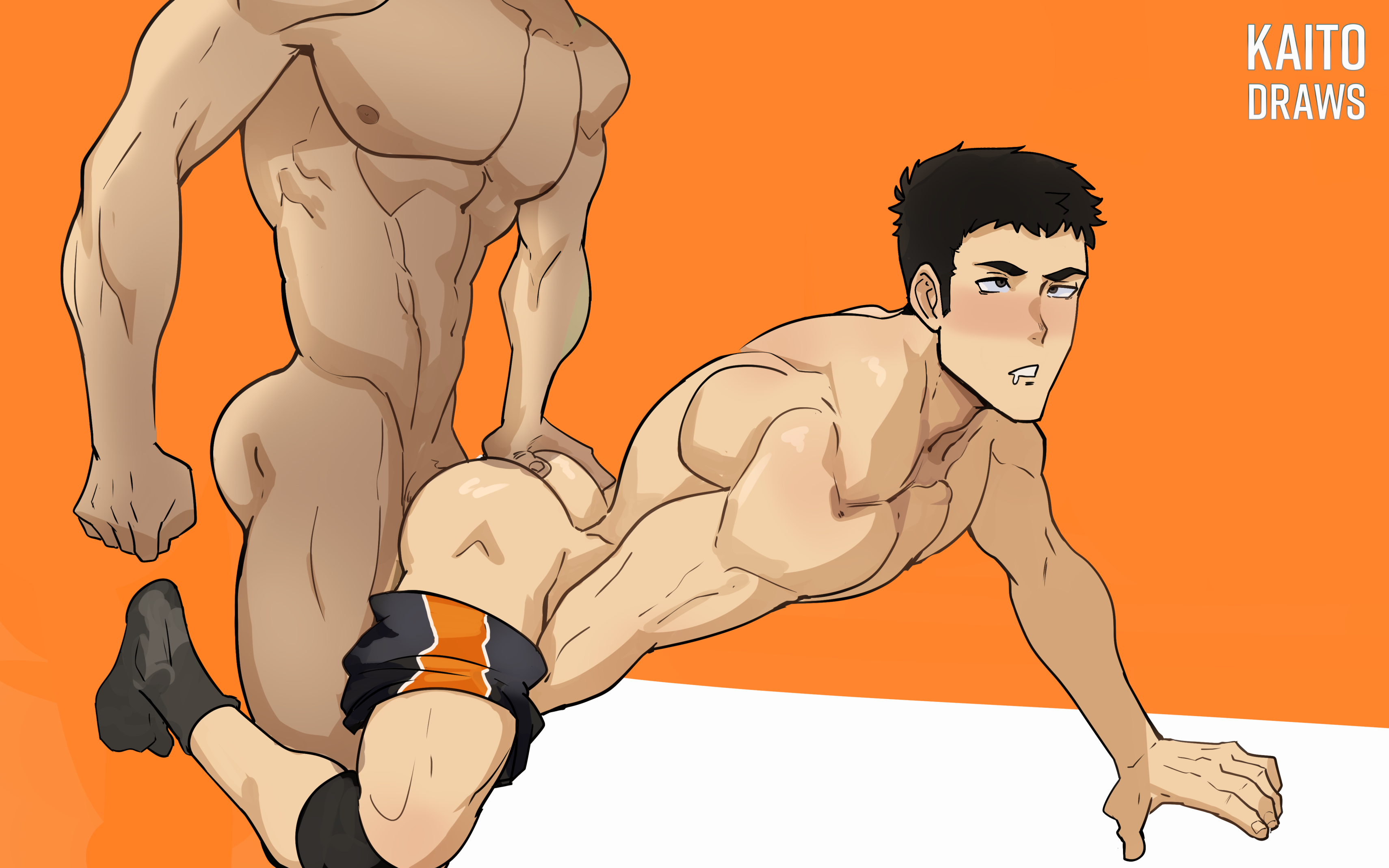 gay, haikyuu!!, kaito draws, male, male only, sawamura daichi, tagme, yaoi