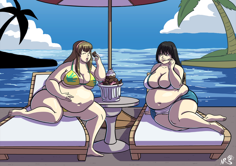 axel-rosered bbw belly_overhang big_belly big_female blush chocolate chubby chubby_female dead_or_alive dead_or_alive_xtreme_beach_volleyball double_chin eating embarrassed fat fat_ass fat_female fat_fetish fat_girl fat_woman fatty hitomi_(doa) ice_cream large_female lei_fang obese obese_female ocean overweight overweight_female pig plump pork_chop swimsuit thick_thighs tubby weight_gain