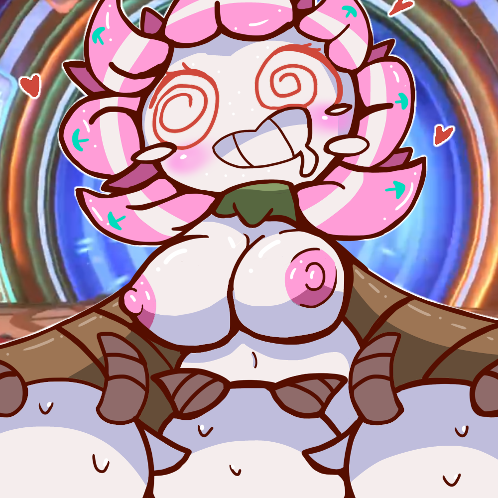 , anthro, anthrofied, ass, electronic arts, female, female only, flora fauna, goat, goat (pvz), hypnotic eyes, mechanic, plant, plant humanoid, plantie, plants vs zombies, plants vs. zombies, popcap games, royal hypno flower, sunflower (pvz), tagme, tagme (artist), video game character, video games