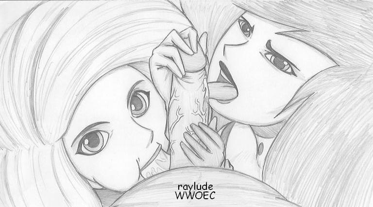 disney fellatio female human kim_possible kimberly_ann_possible male monochrome oral penis raylude shego straight straight_hair