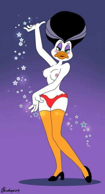 2009 anthro avian bird darkwing_duck disney duck morgana_macawber nipples penelope tagme