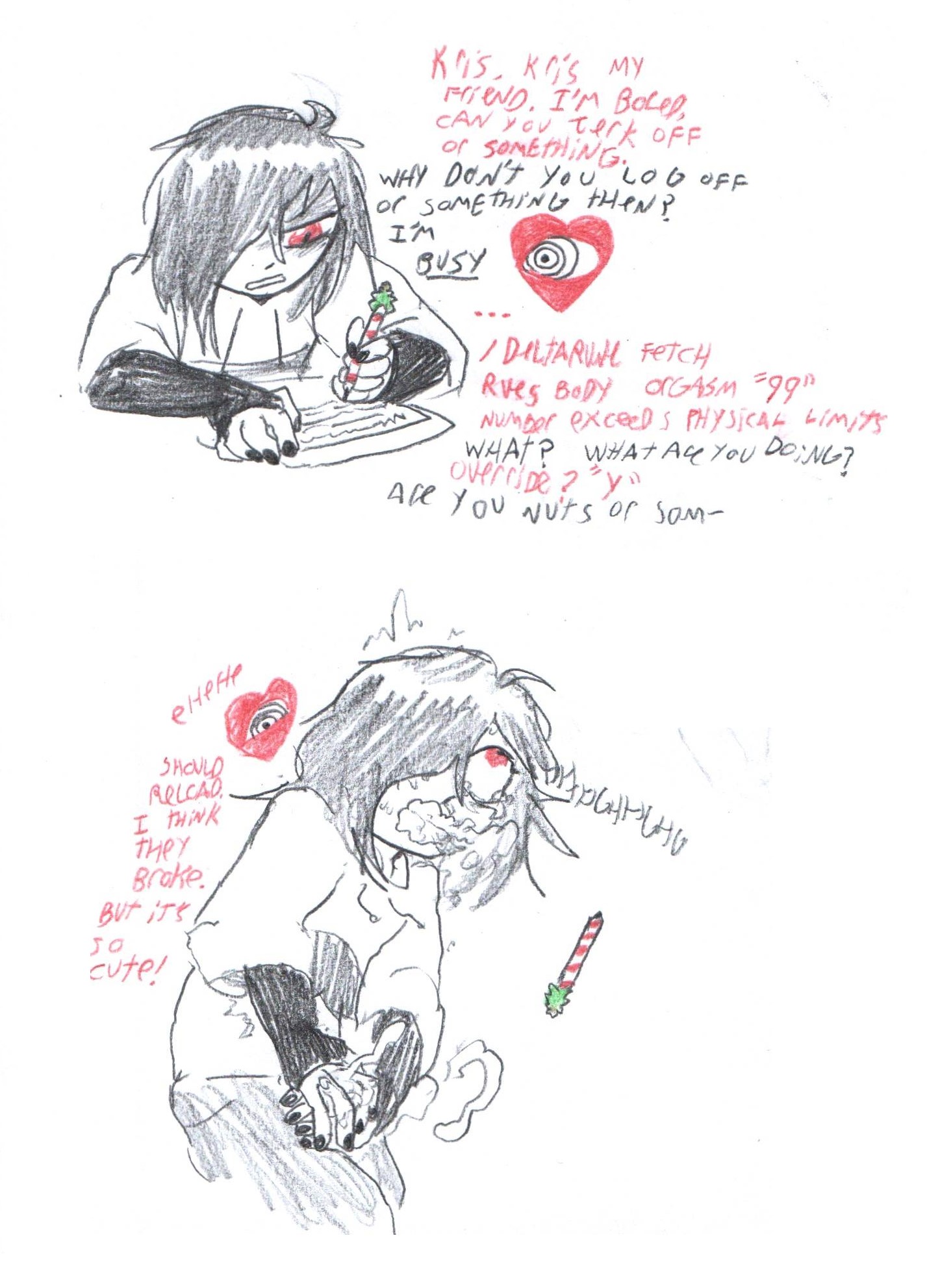 1nonbinary, ambiguous gender, cum, cumshot, deltarune, forced, forced ejaculation, human, kris (deltarune), overwhelming pleasure, soul (deltarune), soul (undertale), tagme, undertale (series), unwanted cumshot, unwanted orgasm