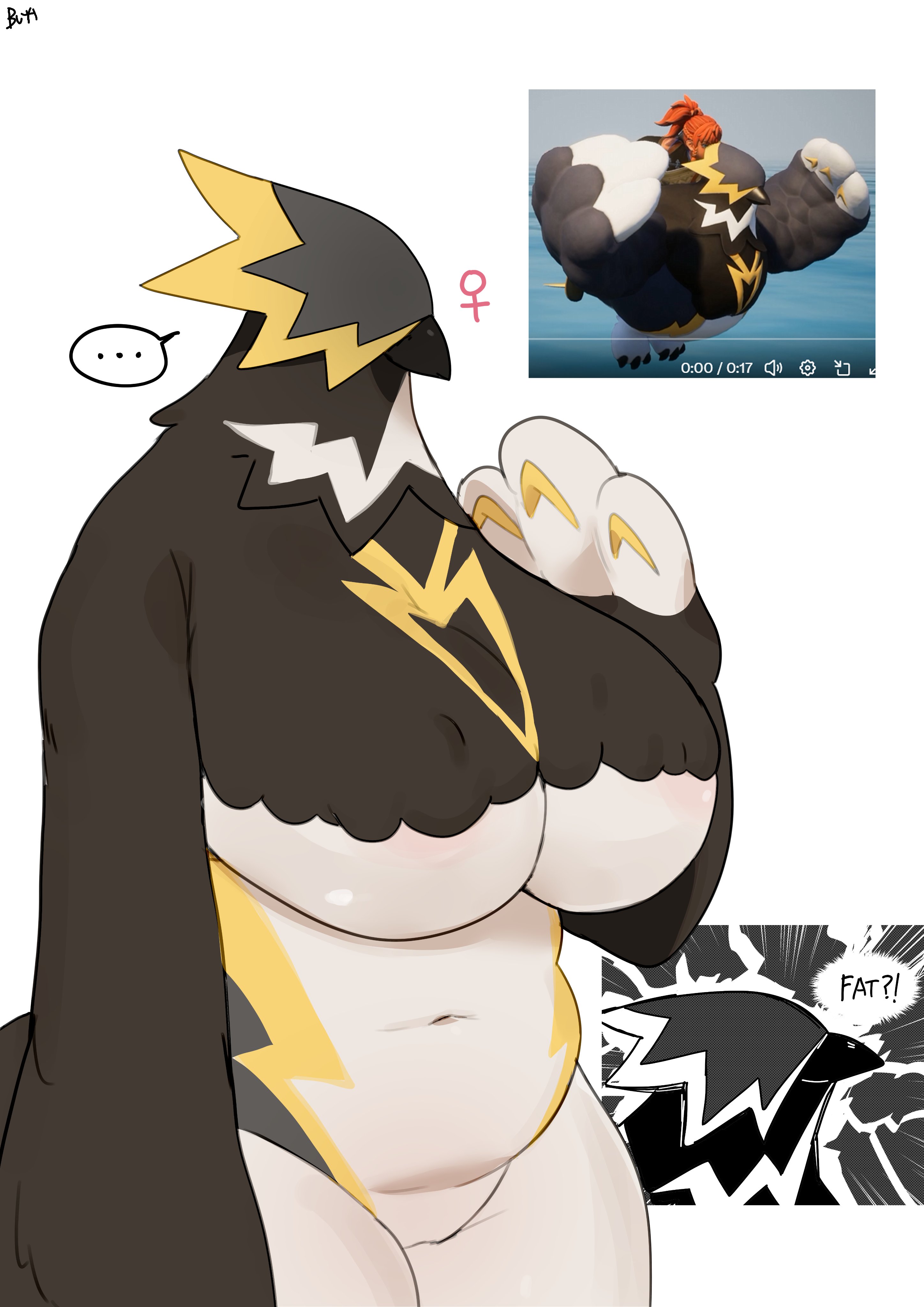 1girls, anthro, anthro only, ass, avian, avian feet, big ass, big breasts, big thighs, bird, bird girl, breasts, buta99, chubby, chubby female, dialogue, dynamoff, feathered wings, feathers, female, gigantic ass, gigantic breasts, gigantic thighs, huge ass, huge breasts, huge thighs, hyper, hyper ass, hyper breasts, hyper thighs, pal (species), palworld, pocketpair, text, thick thighs, thighs, winged arms, wings