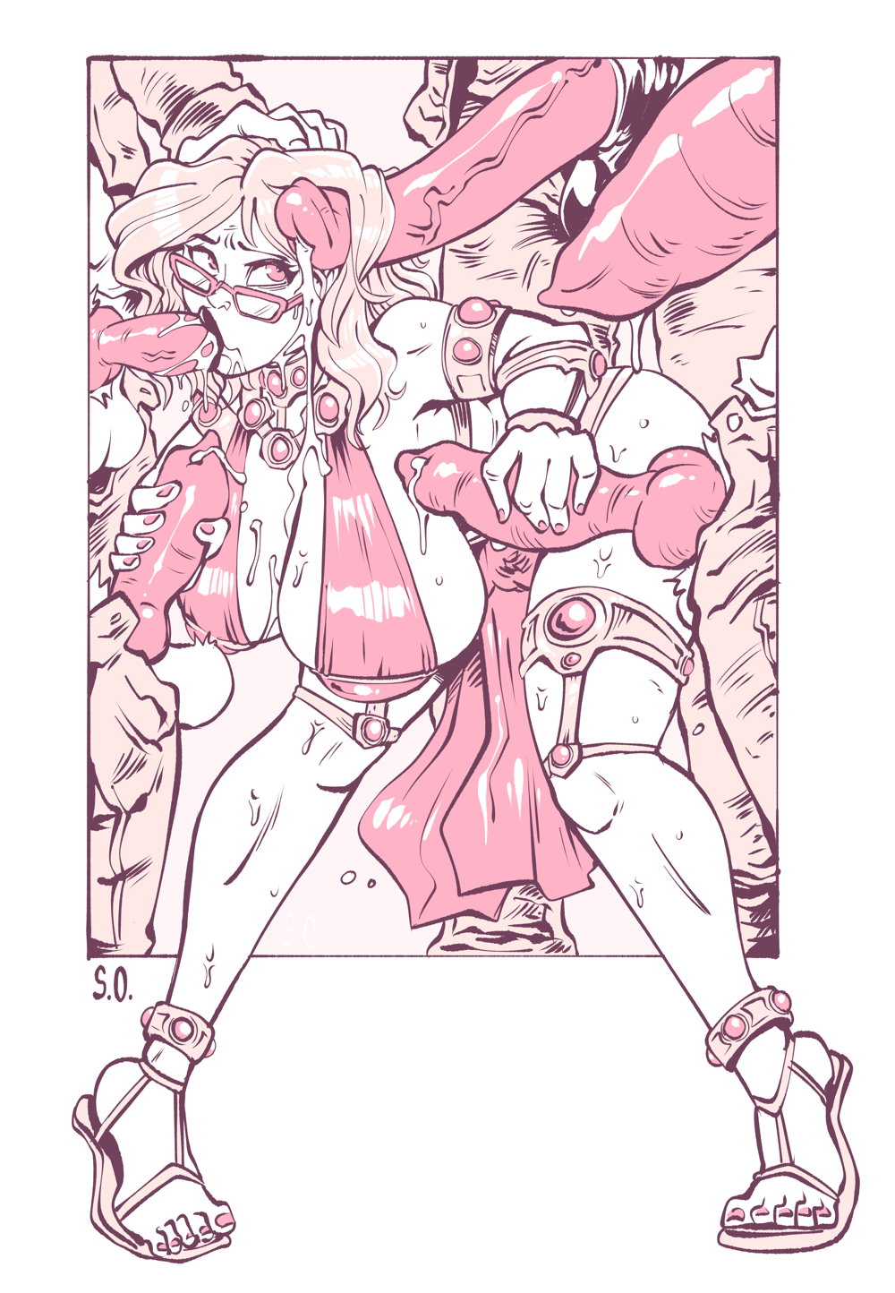 1girls, 5boys, age difference, animal genitalia, animal penis, anthro, anthro dominating human, anthro on human, anthro penetrating, anthro penetrating human, atlantis, beastiverse, big breasts, big cock, big penis, blowbang, blowjob, busty, canine on human, canine penis, consensual, cosplay, cosplay sex, costume, damia marcheur, damia marcheur (milf), dominant anthro, equine penis, ez mccain, fantasy, female, female on anthro, femsub, furry, furry on human, furry with non-furry, gangbang, hangjob, high school, high school student, horse penis, horsecock, horsecock on humanoid, huge cock, human, human female, human on anthro, human on furry, interspecies, large breasts, magic school, male, male anthro, male anthro/female human, male/female, maledom, mature female, milf, no background, no panties, no panties under skirt, oc, older female, older female and younger male, original, original character, prebeastoric era, pubes, see-through, see-through clothing, seepingooze, student, submissive human, surrounded by penises, teacher, teacher and student, teaching, teen, teenage male, teenager, witch, younger male