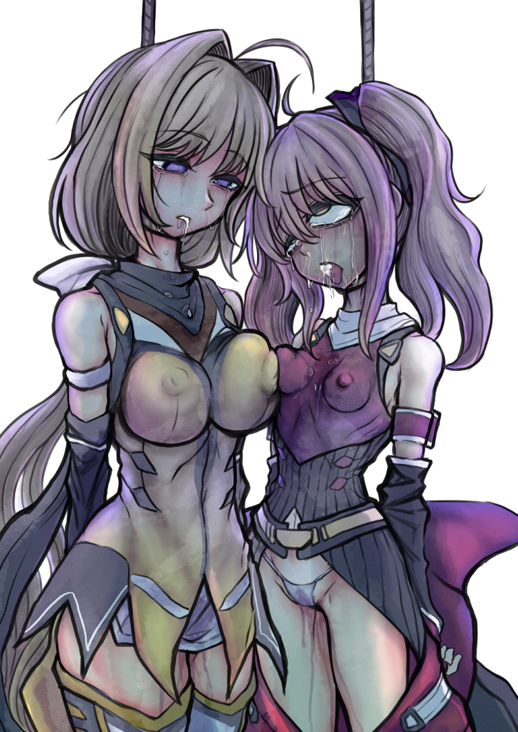 2girls, asphyxiation, death, double kill, female death, hanged, hanging, incontinence, noose, ryona, snuff