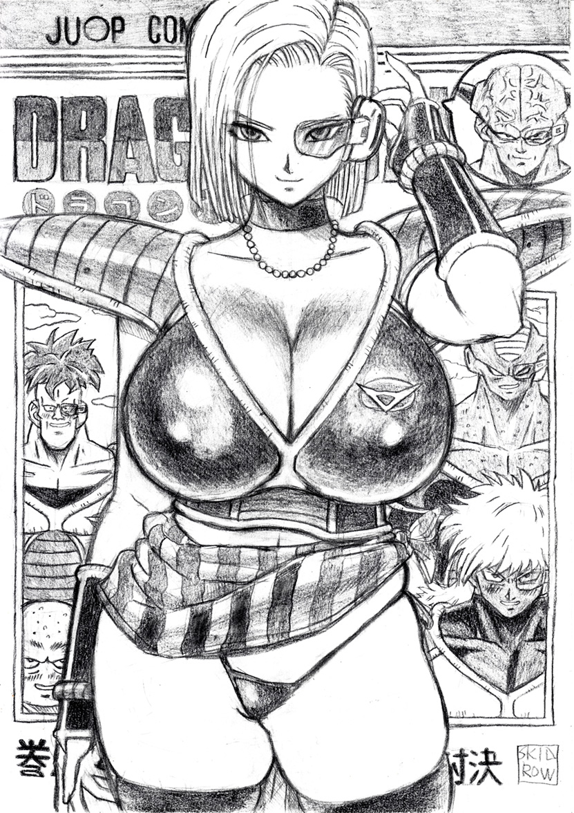 1girls accessory_swap adjusting_eyewear android_18 big_breasts blonde_hair body_change body_swap body_switch burter captain_ginyu dragon_ball dragon_ball_z genderswap_(mtf) ginyu_force_battle_armor guldo jeice recoome rule_63 scouter seductive seductive_smile skidrow smirk tinted_eyewear wearing_others_clothes