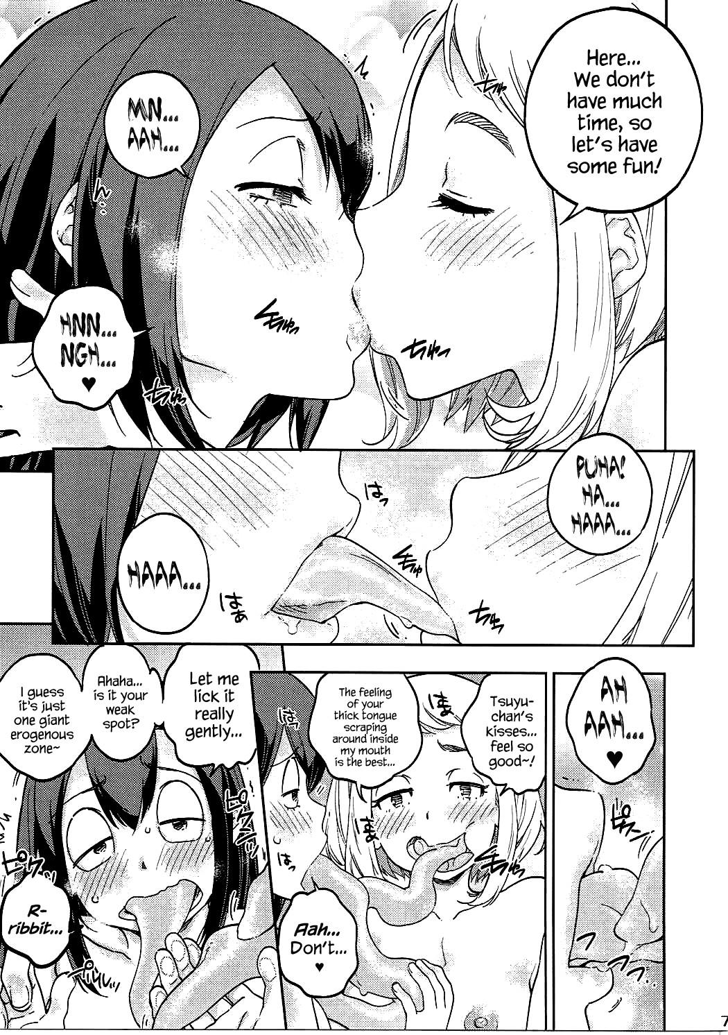 2girls, breasts, female, froppy, licking pussy, multiple females, multiple girls, my hero academia, ochako uraraka, pussy, tsuyu asui, yuri