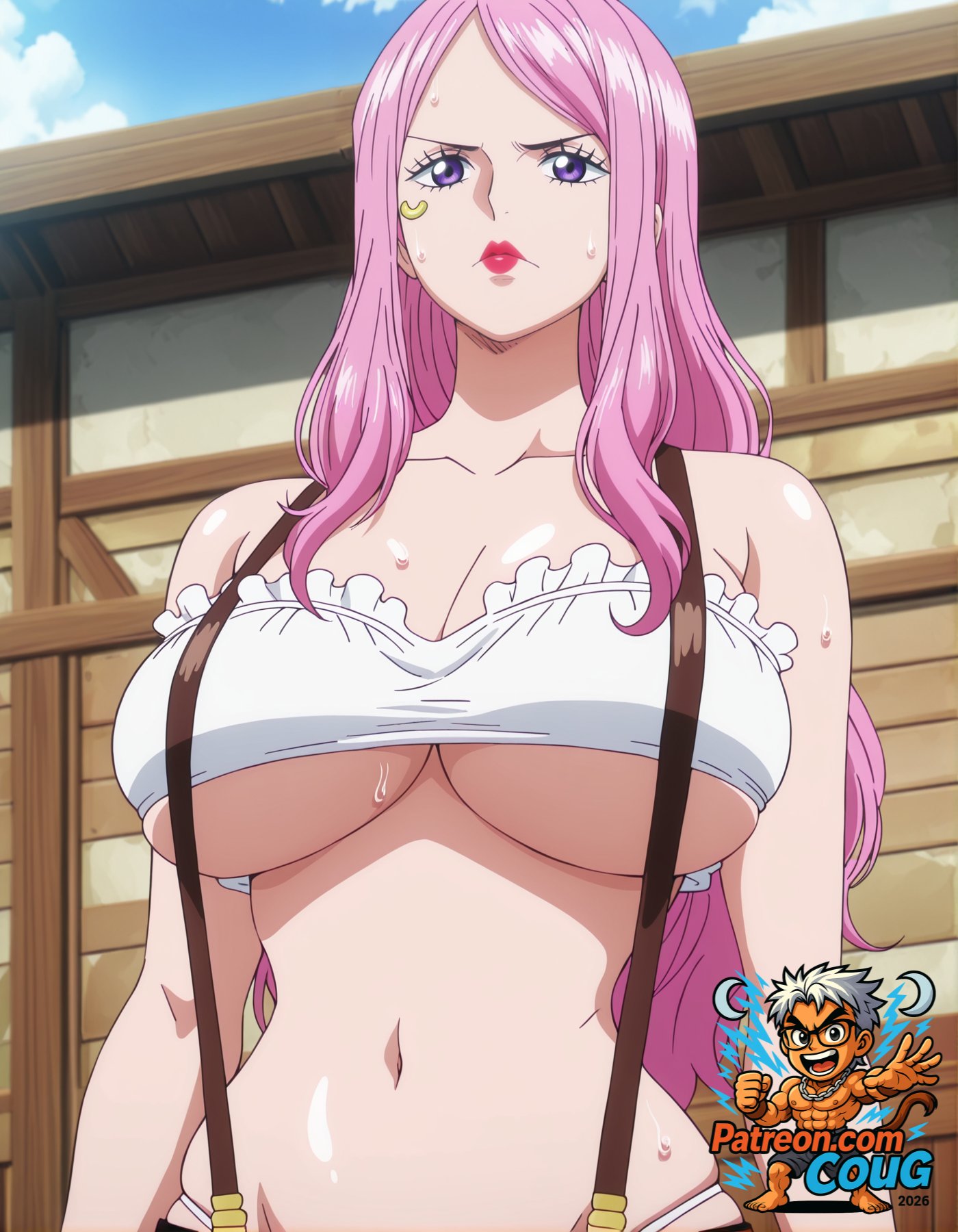 1girls, aged up, ai assisted, ai generated, coug, female, female only, jewelry bonney, one piece, pink hair, pink-haired female, stable diffusion