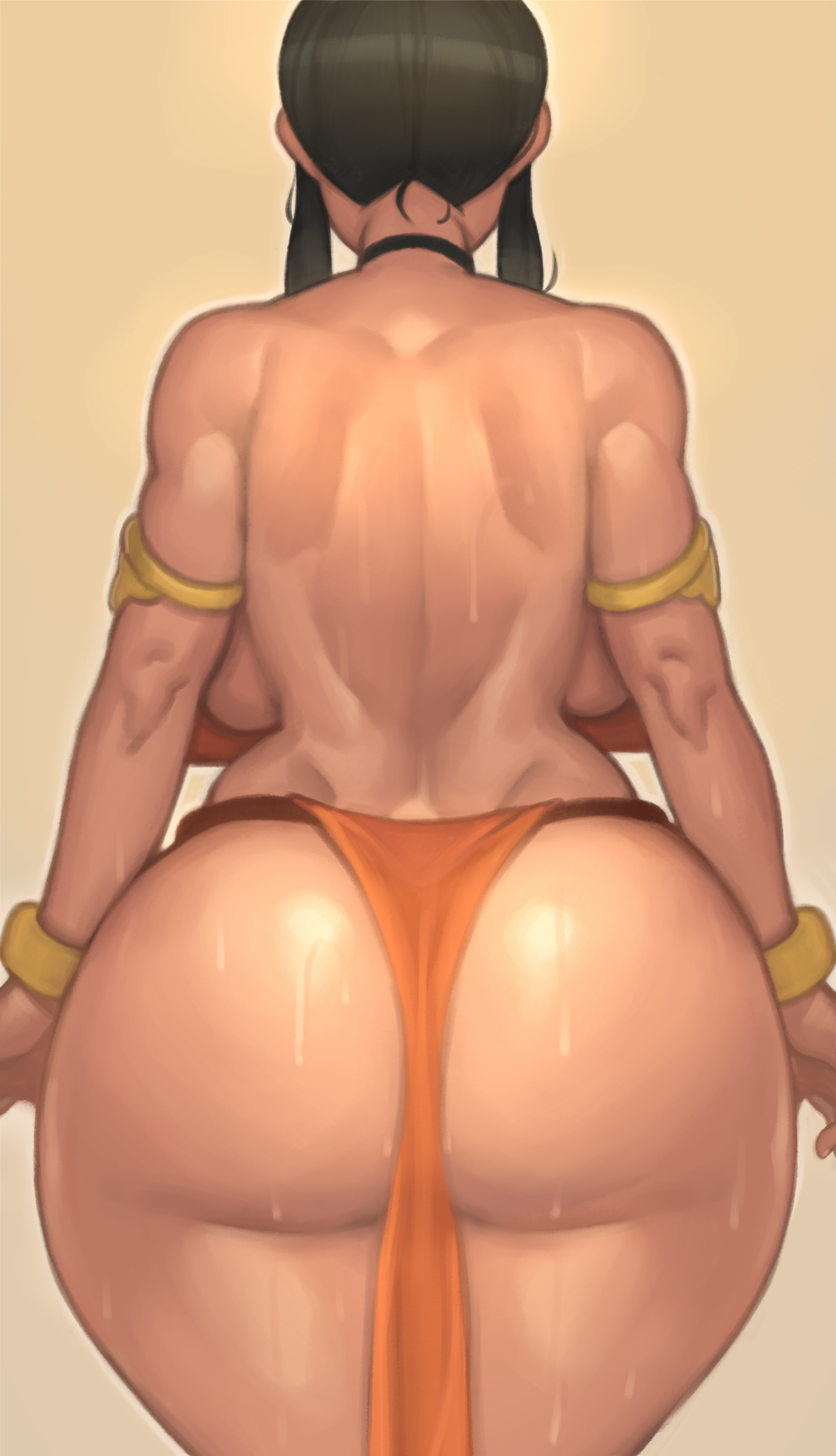 1girls, ass, avatar legends, avatar the last airbender, azula, back view, crown braid, female, fire nation, kelvin hiu, princess, royalty