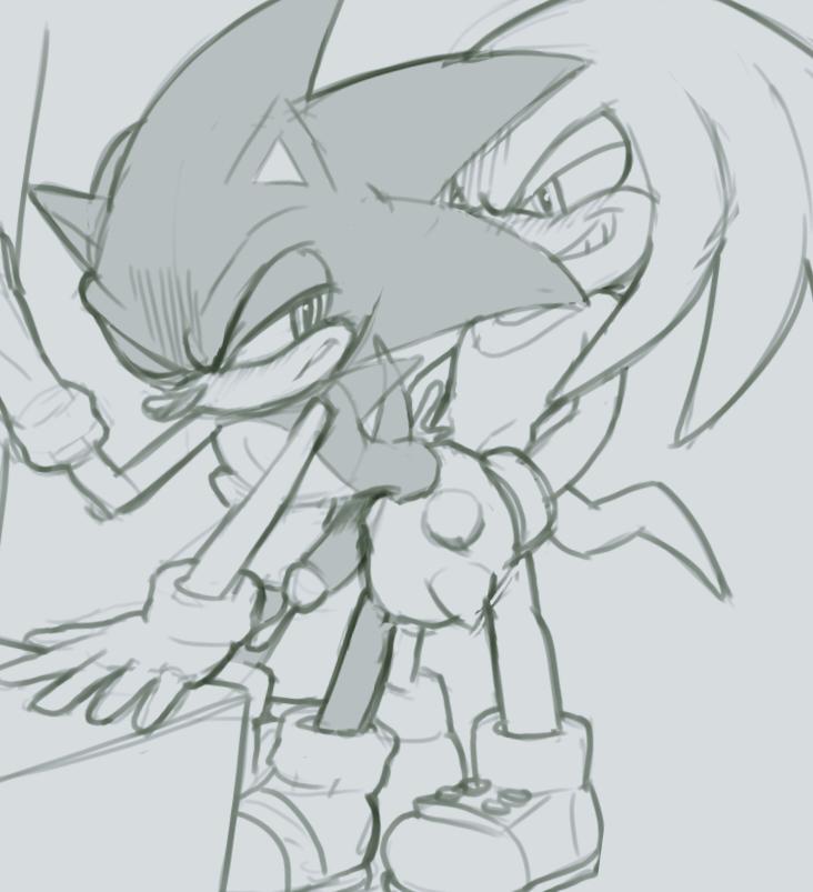 anal anthro blush bodily_fluids cum duo genital_fluids genitals hotred is_(artist) knuckles_the_echidna male male/male penis sega sonic_(series) sonic_the_hedgehog sonic_the_hedgehog_(series)