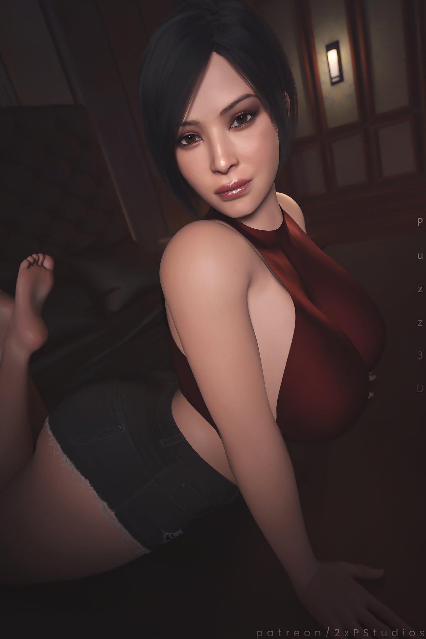 1girls, 2xp studios, 3d, ada wong, ada wong (adriana), asian, asian female, ass, big ass, big breasts, big butt, black hair, black hair female, breasts, capcom, chinese, chinese female, female, female only, large ass, large boobs, large breasts, large butt, light skin, light-skinned female, puzz3d, resident evil