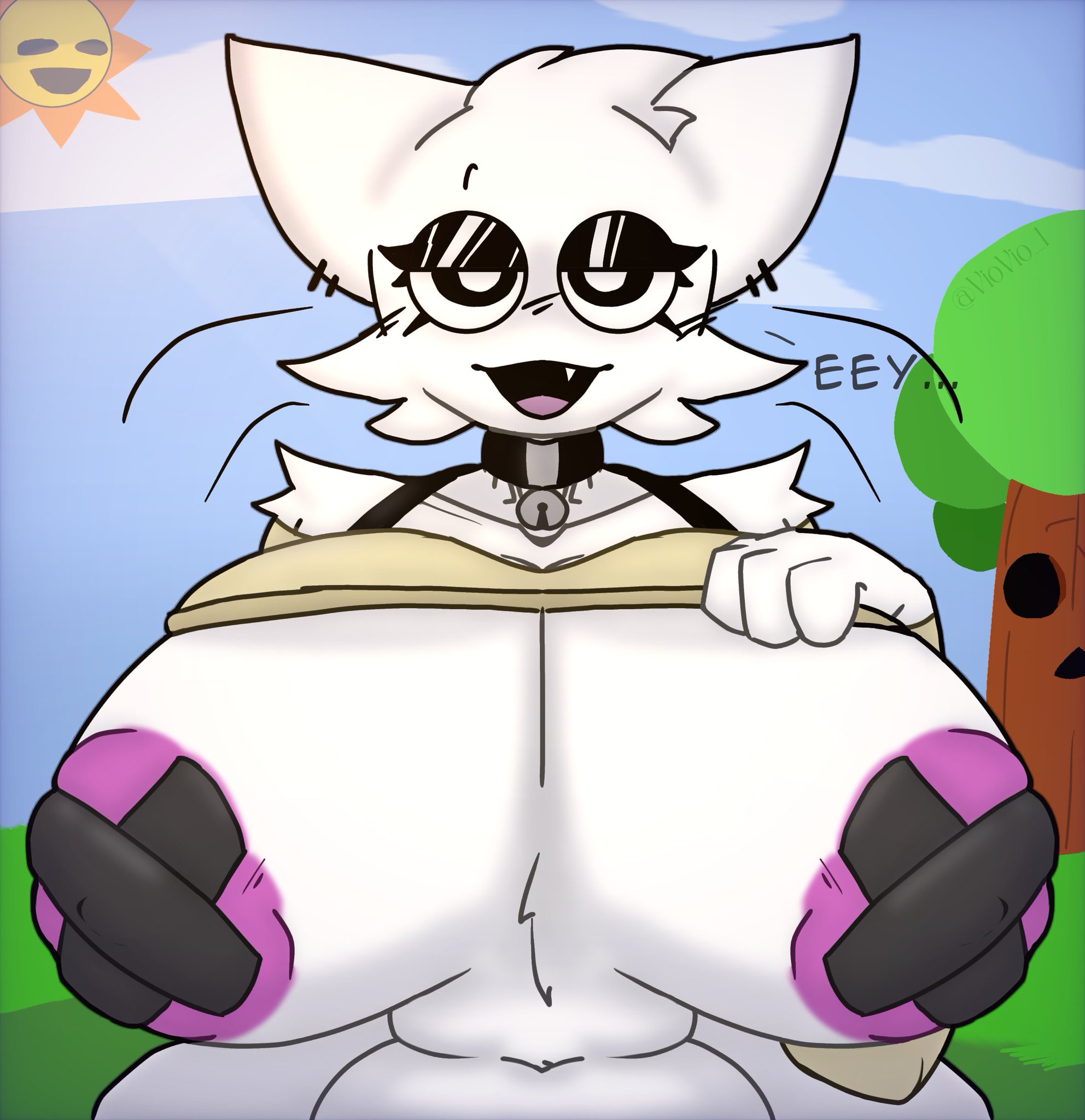 1girls, 2026, anthro, areolae, big breasts, breasts, covered nipples, female, female only, furry, furry female, furry only, mr.sun (sprunki), sprunki, tagme (artist), viovio 1, wenda (sprunki)