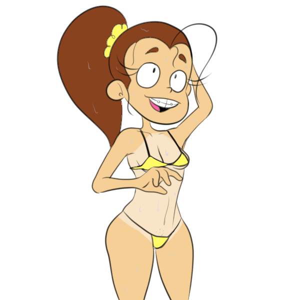 1girls bikini bra braces brown_hair female female_only lazeedoodler luan_loud navel panties ponytail sl0th solo solo_female solo_focus swimsuit tan_lines tanline tanlines the_loud_house thick_thighs thighs yellow_swimsuit yellow_swimwear