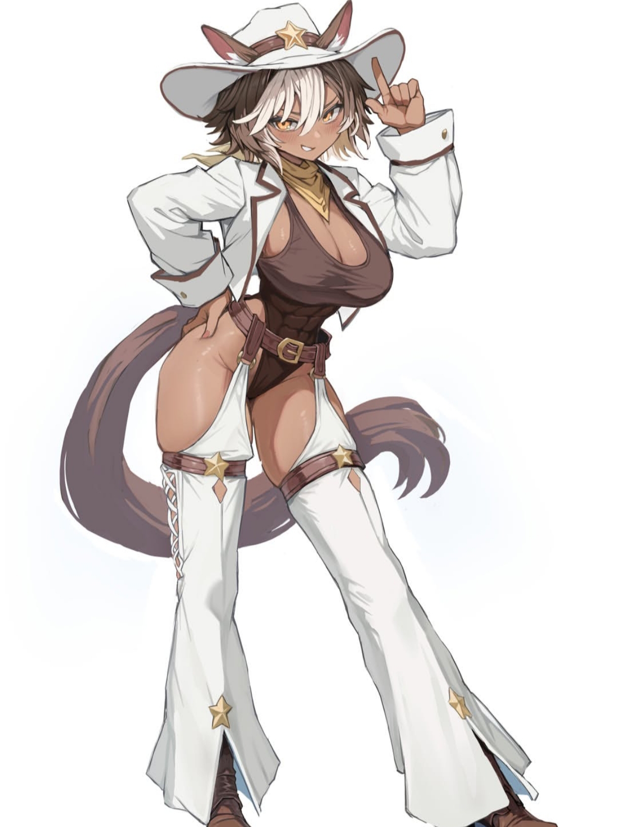horse girl, large breasts, tomboy, torisanff14, umari tomoe, v-dere, virtual youtuber, vtuber