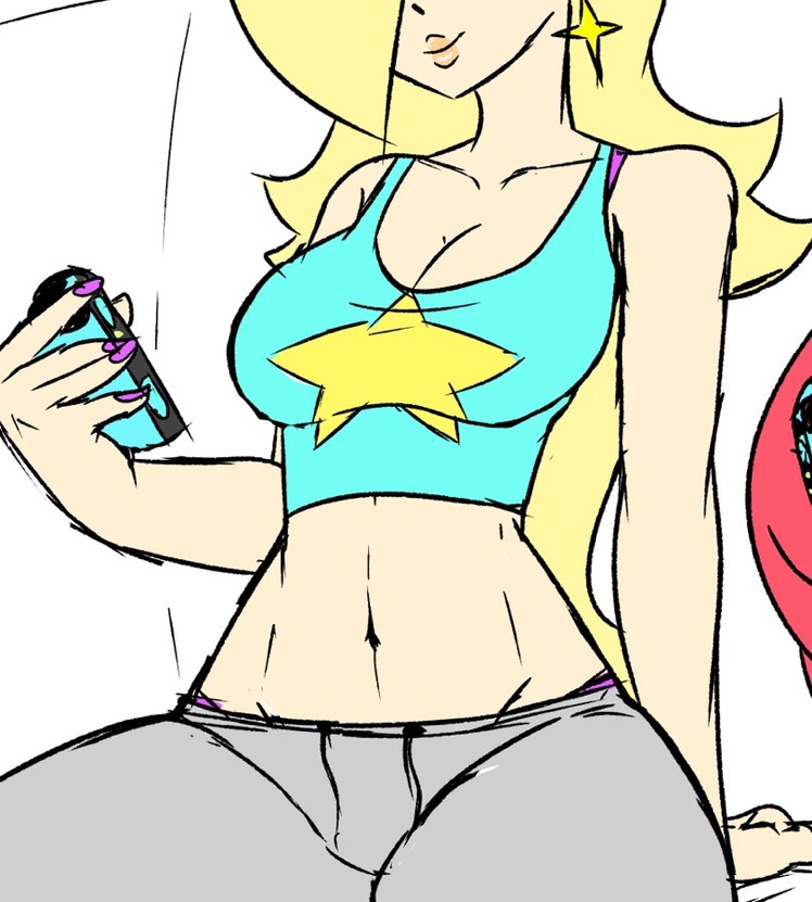 1girls big_breasts breasts cleavage crop_top mario_(series) nintendo princess_rosalina super_mario_galaxy tsumibro