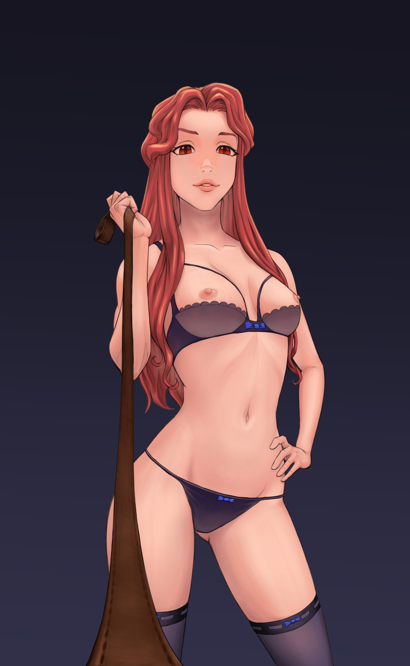 breasts castlevania castlevania_(netflix) female_only femdom leash leash_pov leashed_pov lefocris lenore_(castlevania) lingerie long_hair nipples panties pov red_eyes red_hair ribbon ribbons shelf_bra stockings submissive_pov thighhighs vampire