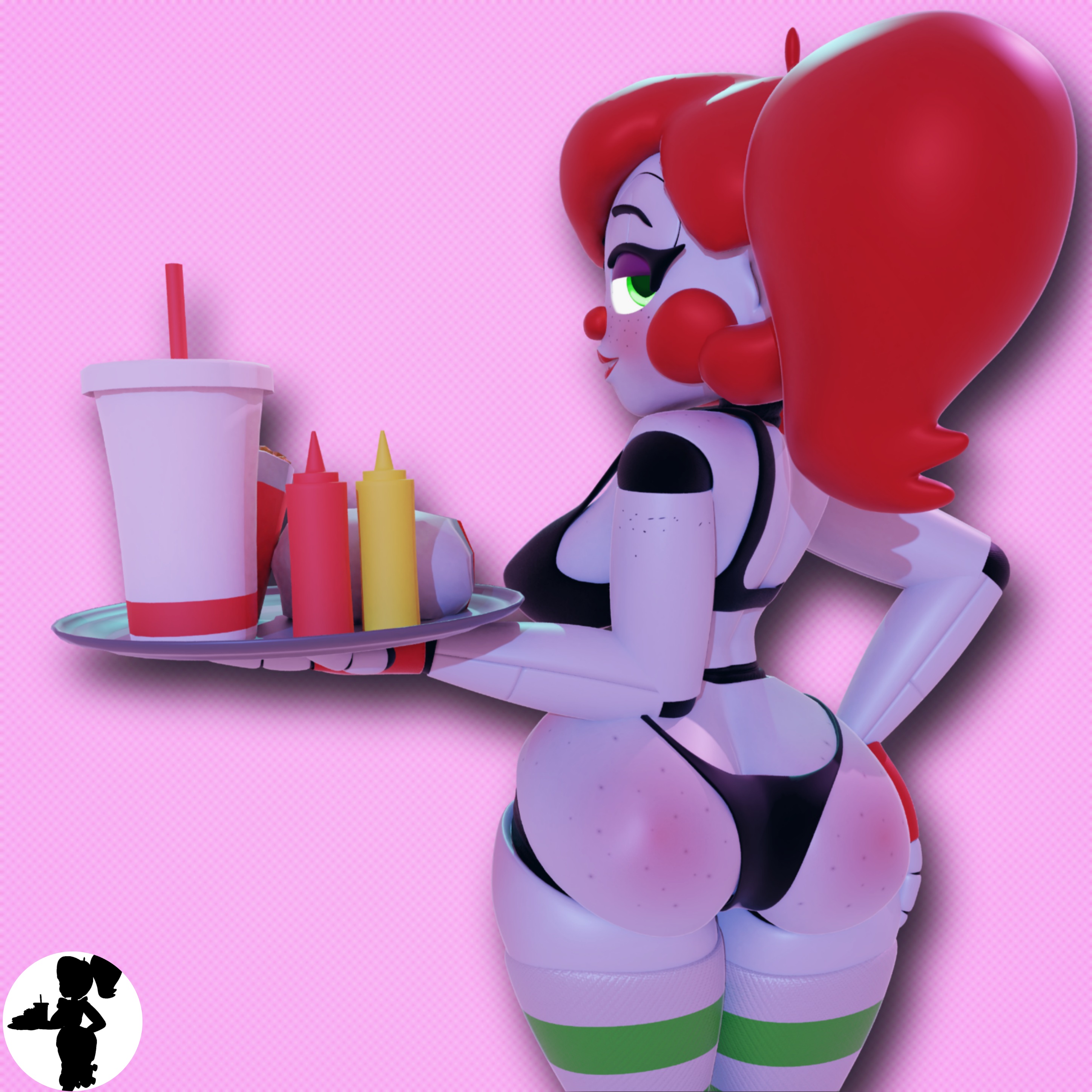 1girls, 3d, ass, baby (fnafsl), big ass, big butt, circus baby, circus baby (fnaf), fat ass, female, five nights at freddy's, robot, robot girl, sister location, so87baby, solo, solo female, summer of 87 baby, underwear