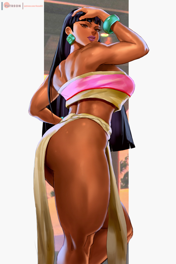 1girls ass big_ass chel dark-skinned_female dark_skin female female_only kasai_x3 lejeanx3 looking_at_viewer looking_back solo the_road_to_el_dorado