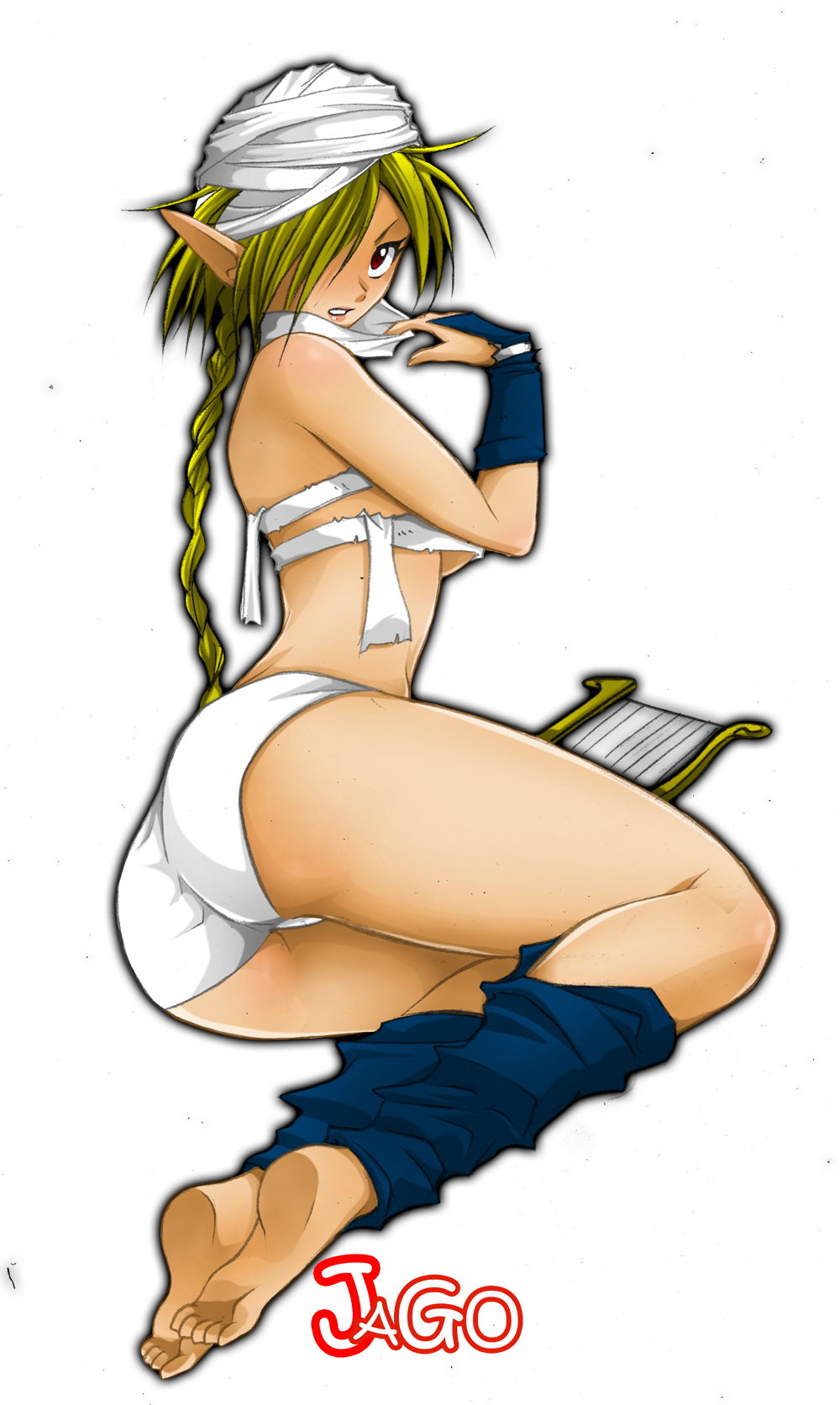 1girls, female, female only, hylian, jago dibuja, nintendo, ocarina of time, panties, sheik, solo, the legend of zelda