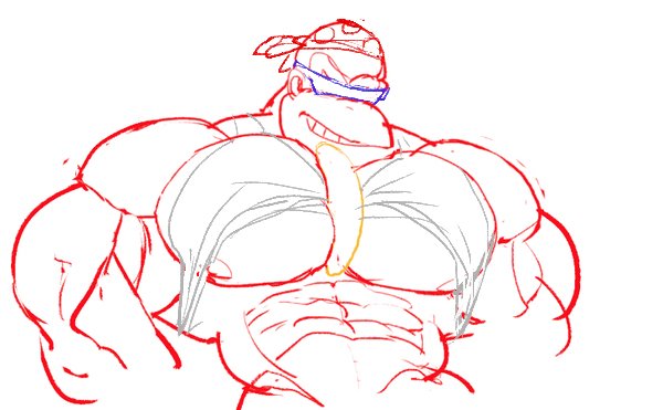 abs banana bandana bara biceps biped donkey_kong_(series) funky_kong gorila hyper_pecs male male_only monkey monochrome muscular muscular_arms muscular_male nintendo nipples pecs ripped-saurian sketch solo solo_male sunglasses tank_top video_games