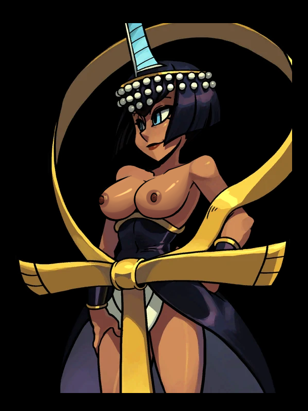 bob_cut breastless_clothes breastless_clothing edit egyptian eliza_(skullgirls) female female_focus jomokin skullgirls topless_dress