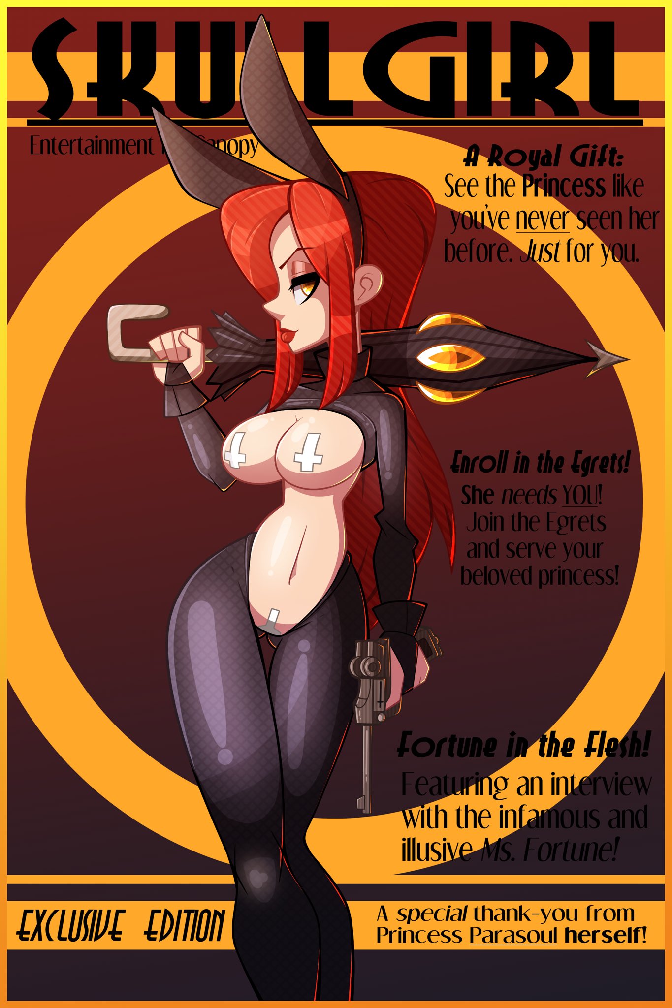 1girls breasts female jomokin parasoul skullgirls