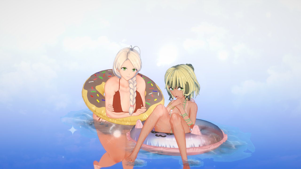 2girls 3d alternate_color alternate_costume alternate_hair_color alternate_hairstyle alternate_outfit alternate_version_at_source alternate_version_available beach big_ass big_breasts big_butt big_hips big_thighs bikini bikini_top blonde_hair cleavage darckanllel eva_(darckanllel) female female_focus female_only hourglass_figure huge_ass huge_breasts huge_butt huge_hips huge_thighs lilith_(darckanllel) looking_at_viewer milf mother mother_and_daughter sun_tanning tagme tanned tanned_skin white_hair wide_hips