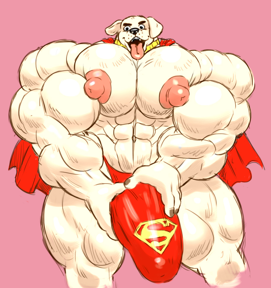 abs anthro balls beefy beefy_boy biceps big_balls big_muscles big_nipples big_penis boner bulge canine cape dc dirtyyeen erection erection_under_clothes furry huge_muscles krypto krypto_the_superdog large_biceps large_muscles looking_at_viewer male_only mezcal muscles muscular muscular_anthro muscular_arms muscular_legs needs_more_mass nipples pecs penis shoegaze. solo_focus solo_male tongue tongue_out