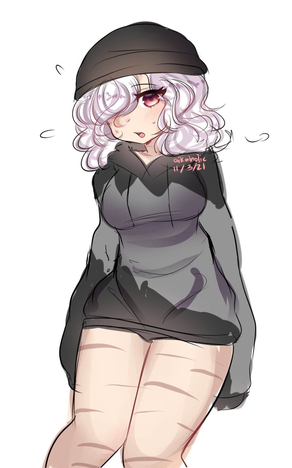 aikaholic, blush, blushing, cute, exposed, female, friday night funkin, ruby (themaskedchris)