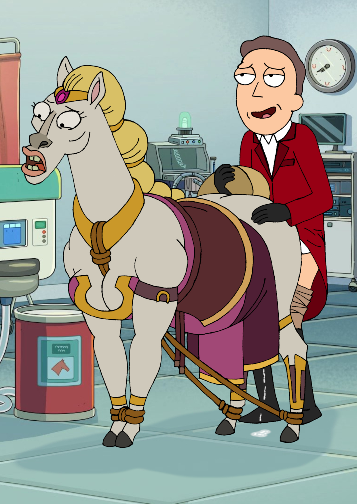 1boy, 1girls, accurate art style, bestiality, bestiality impregnation, bondage, chud, cum, equine, female, feral penetrated, horse, interspecies, jerry smith, male, male on feral, poñeta, rick and morty, rope, rope bondage, stalkingcreeper, tagme, tied, tied legs, zoophilia