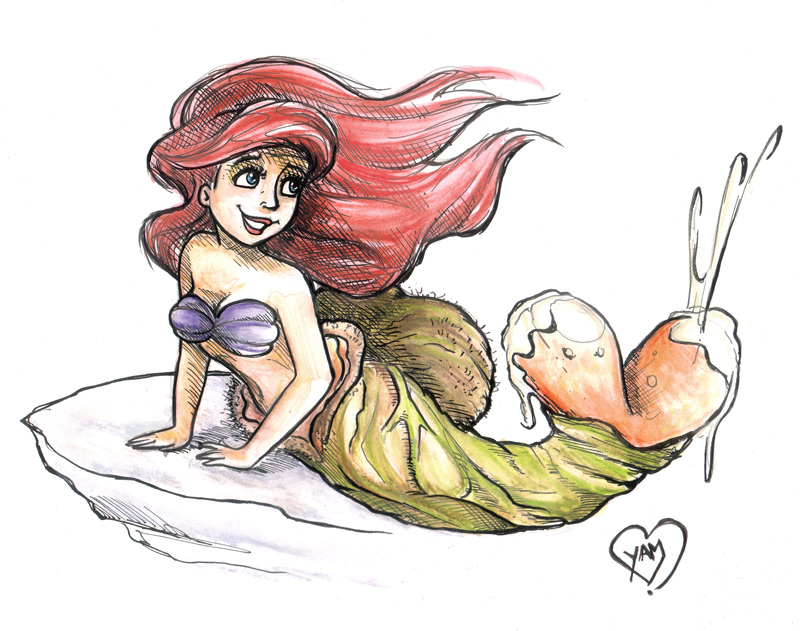 ariel body_horror disney tagme the_little_mermaid yam