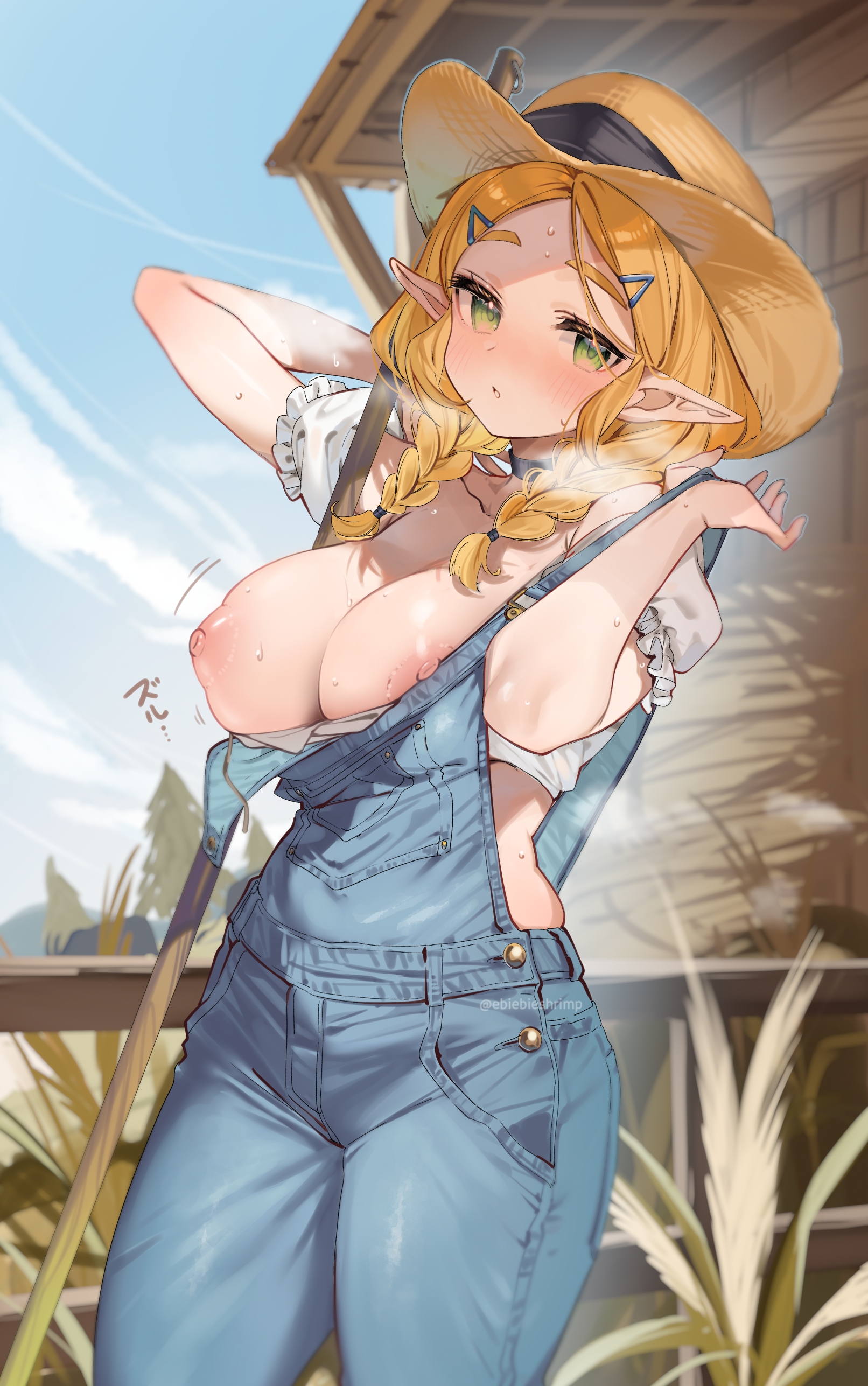big breasts, breath of the wild, farmgirl, hi res, high resolution, highres, nintendo, princess zelda, shuri (84k), tagme, tears of the kingdom, the legend of zelda, zelda (breath of the wild), zelda (tears of the kingdom)