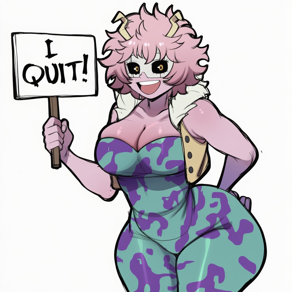 ai generated, big ass, boku no hero academia, mina ashido, my hero academia, yogurt77